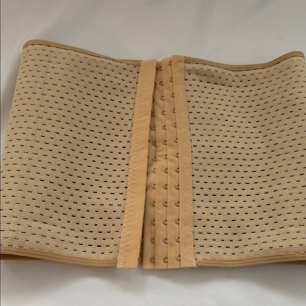Beige Hook-and-Eye Waist Trainer medical grade XXL
